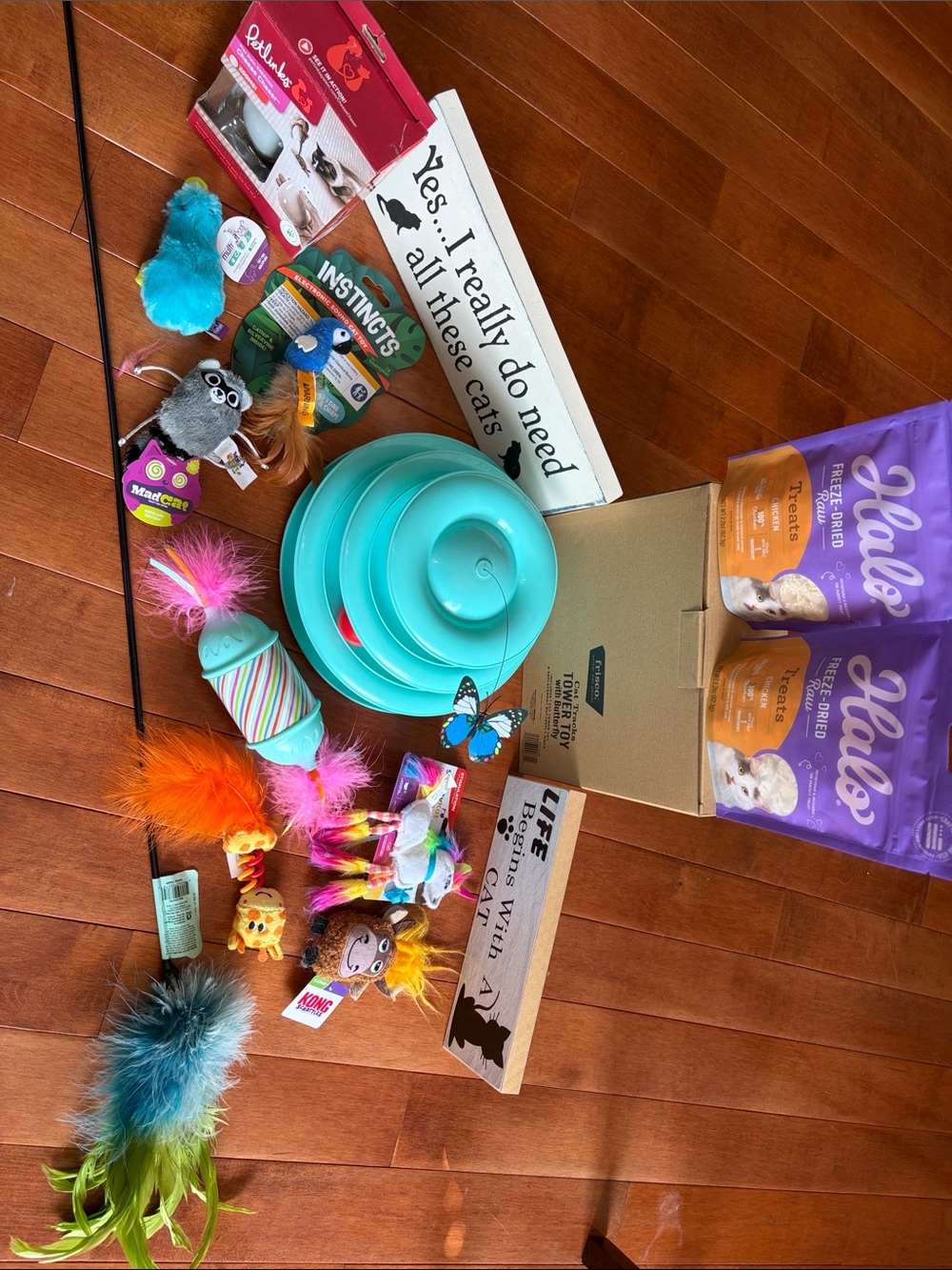 Cat bundle with toys, treats and decor